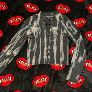 Current Mood X Dolls Kill - CALLER ID LONG SLEEVE TOP